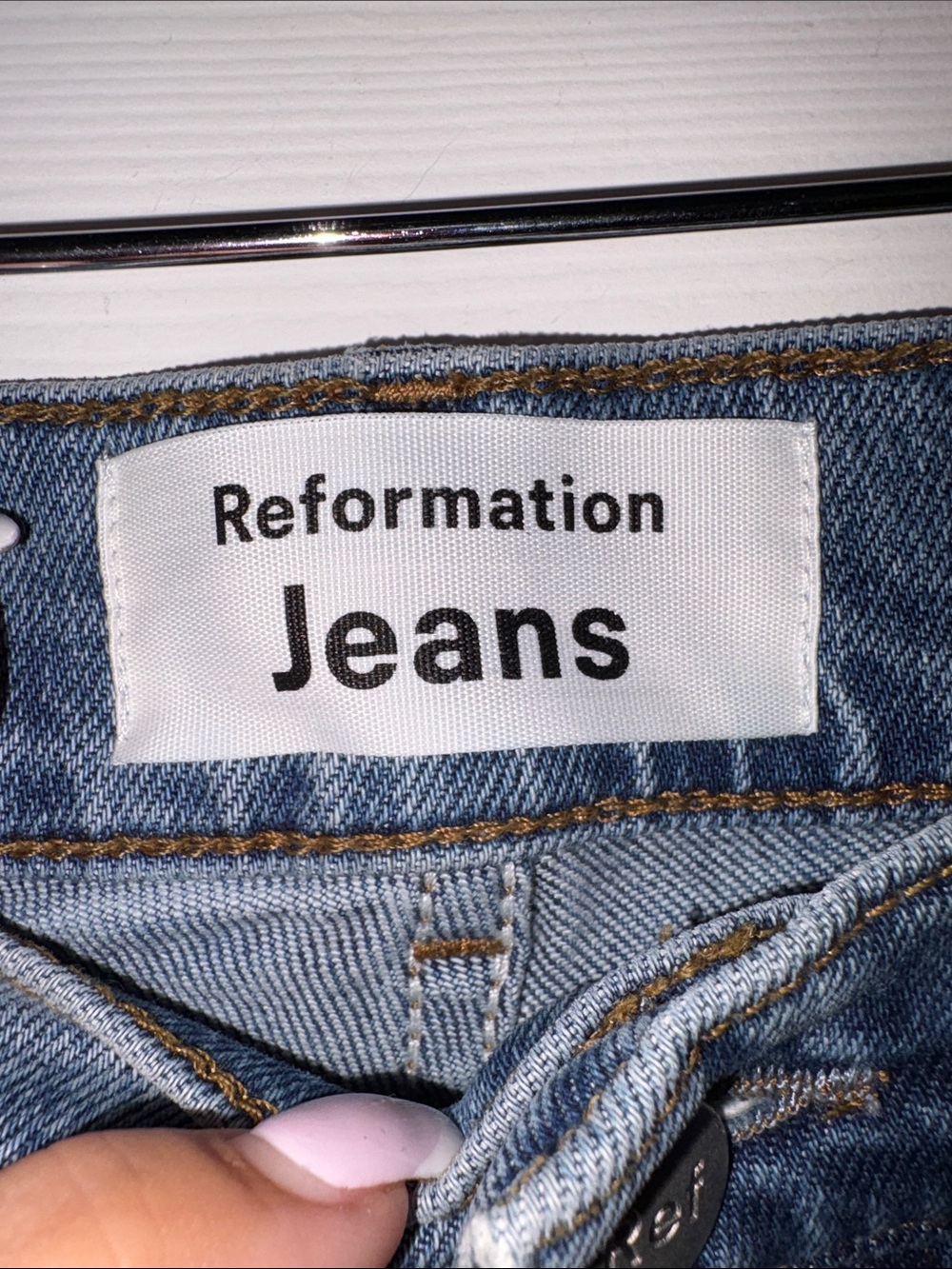 Reformation Harper High Rise Skinny Jeans Como Wash Size 29 - Picture 4 of 6